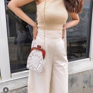 Tan Beige One Shoulder Top